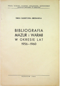 Bibliografia Mazur i Warmii w okresie lat 1956 1960