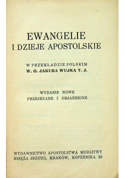 Ewangelie i dzieje apostolskie  1936 r.