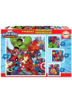 Puzzle 12+16+20+25 Marvel Super Hero Adventures G3