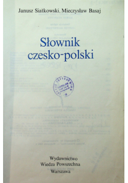Słownik czesko - polski