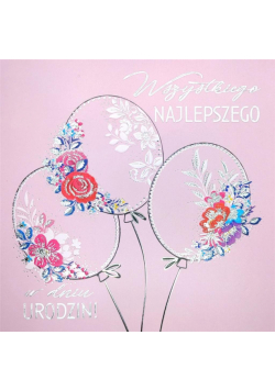 Karnet KW TŁ Balony glamour