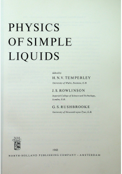 Physics of simple liquids