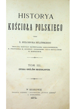 Historya Kościoła Polskiego tom III 1874