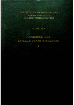 Handbuch der laplace - transformation Band I 1950 r