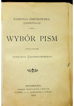 Żmichowska Wybór pism 1901 r.