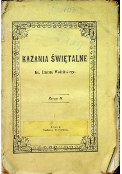 Kazania świętalne Zeszyt II około 1854 r.