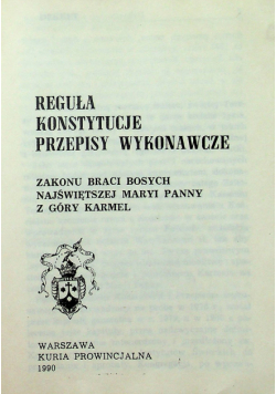 Reguła konstytucje przepisy wykonawcze