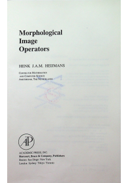 Morphological Image Operator